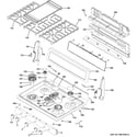 GE PGB930SEJ3SS control panel & cooktop diagram