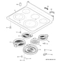 GE JB860EJ2ES cooktop diagram