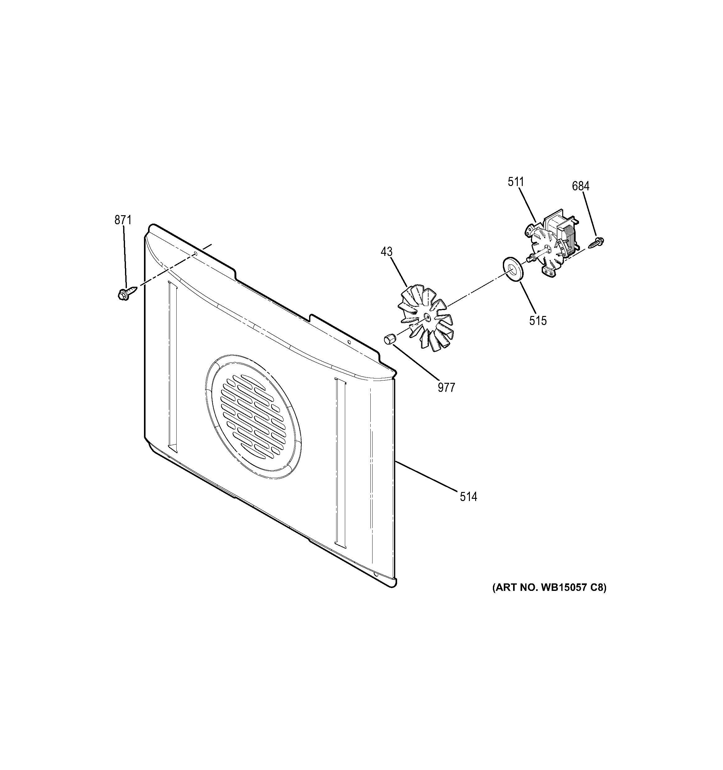 GE JB860EJ2ES convection fan diagram