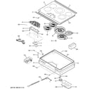 GE PP9030SJ1SS control panel & cooktop diagram