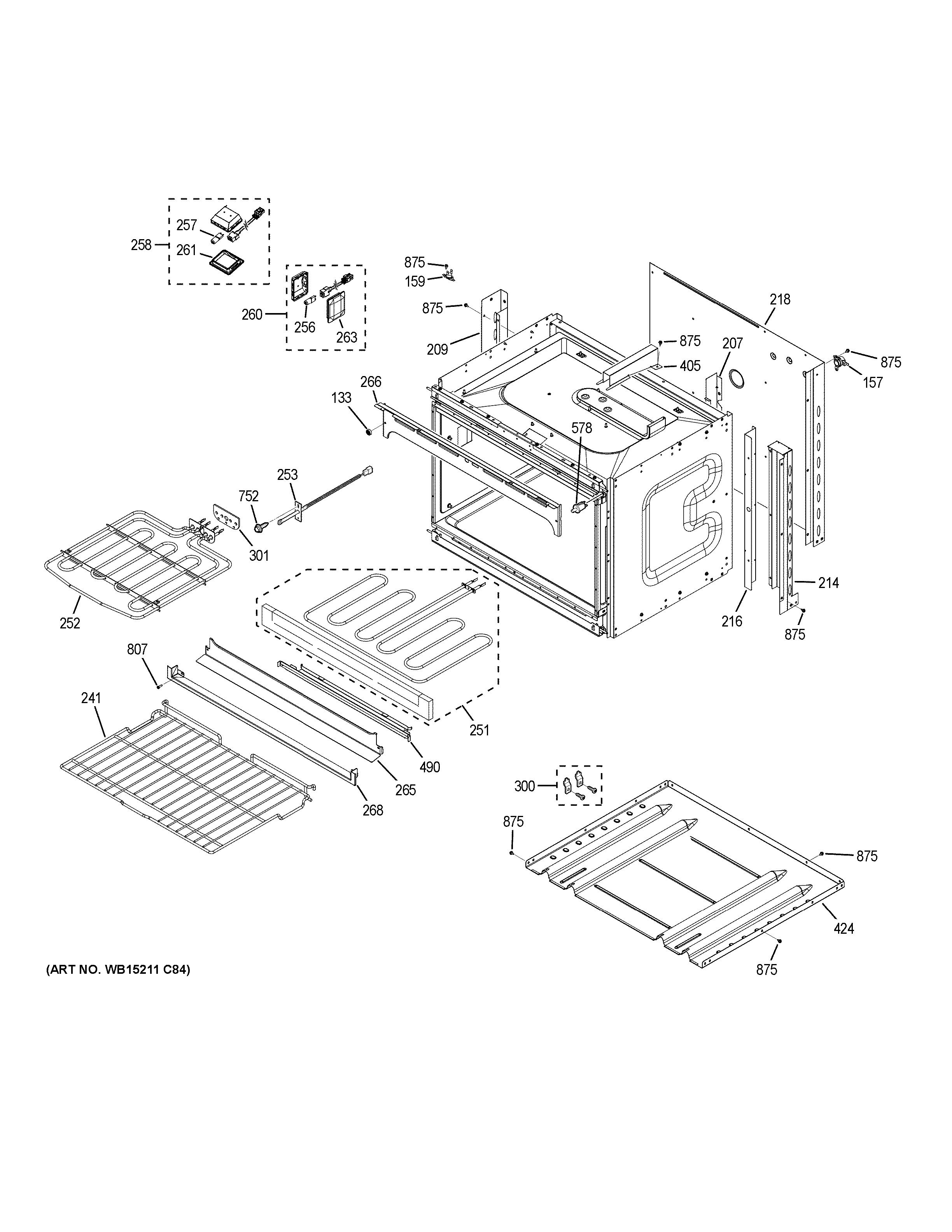 GE JK5500SF4SS lower oven diagram