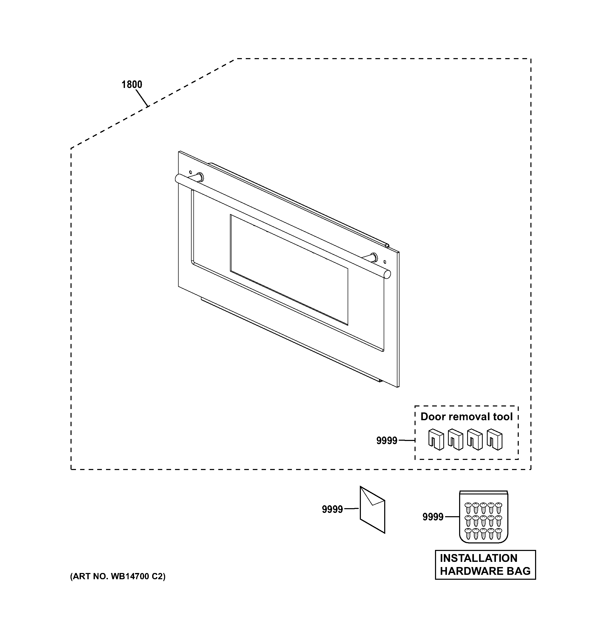 GE ZSC1202J1SS door parts diagram