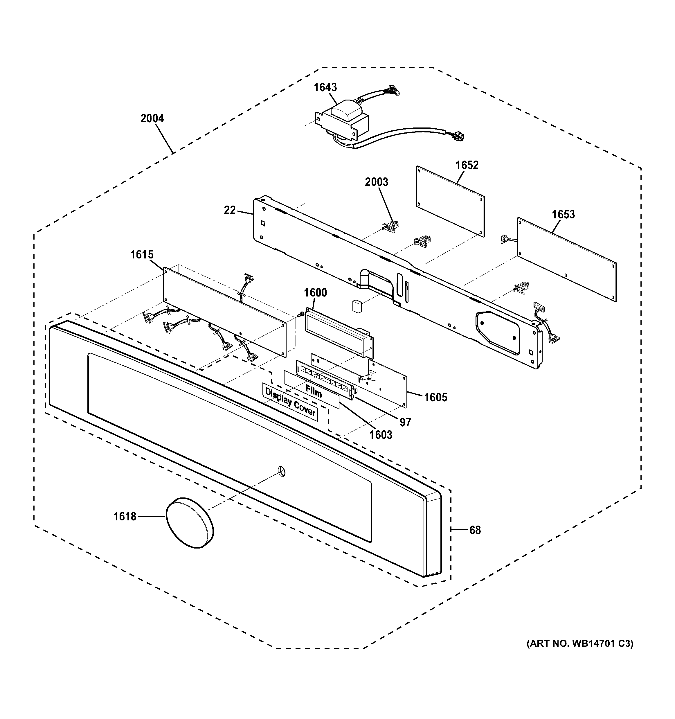 GE ZSC1202J1SS control parts diagram