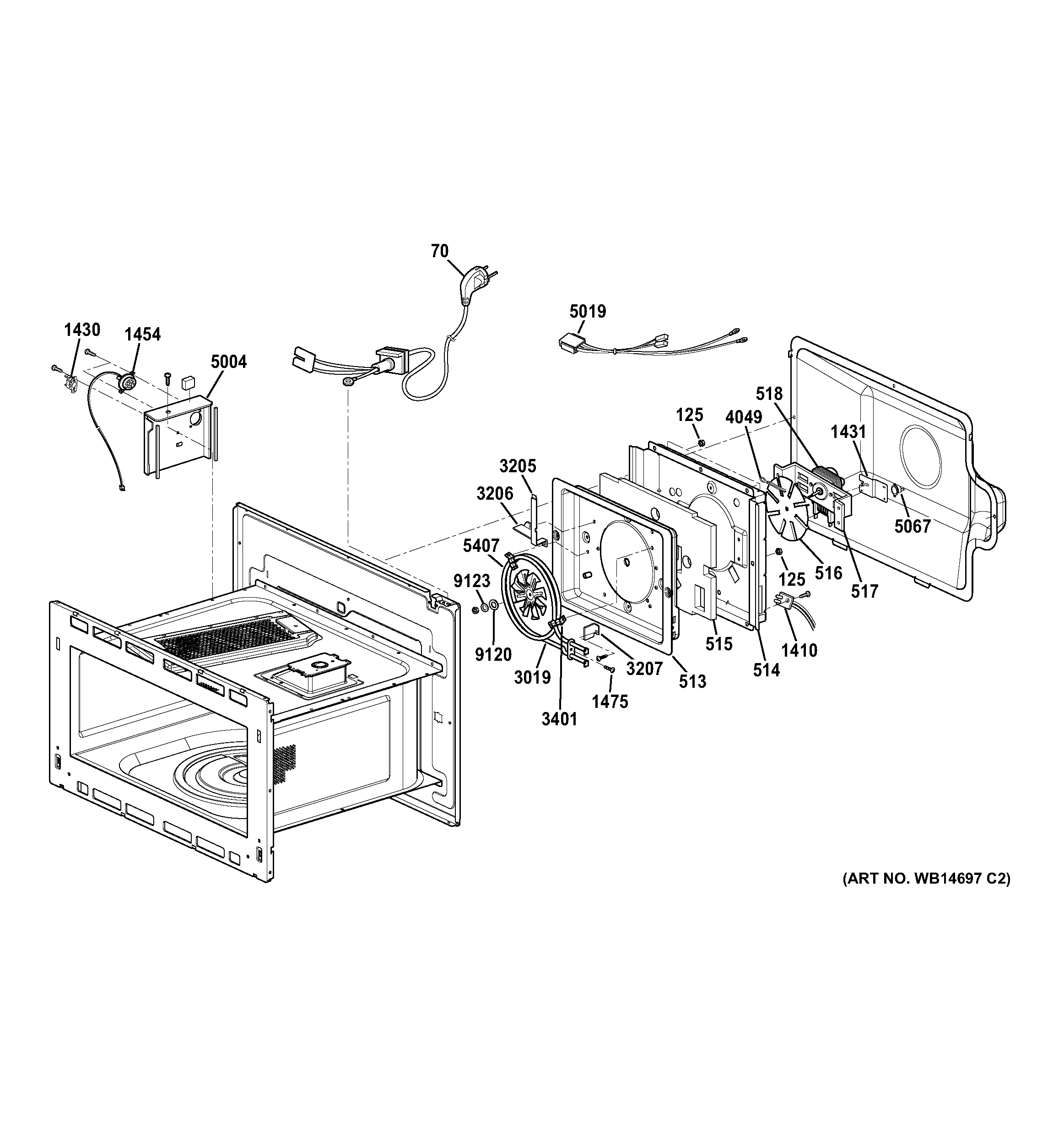 GE ZSC1202J1SS interior parts (1) diagram