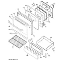 GE JGB640SEF1SS door & drawer parts diagram