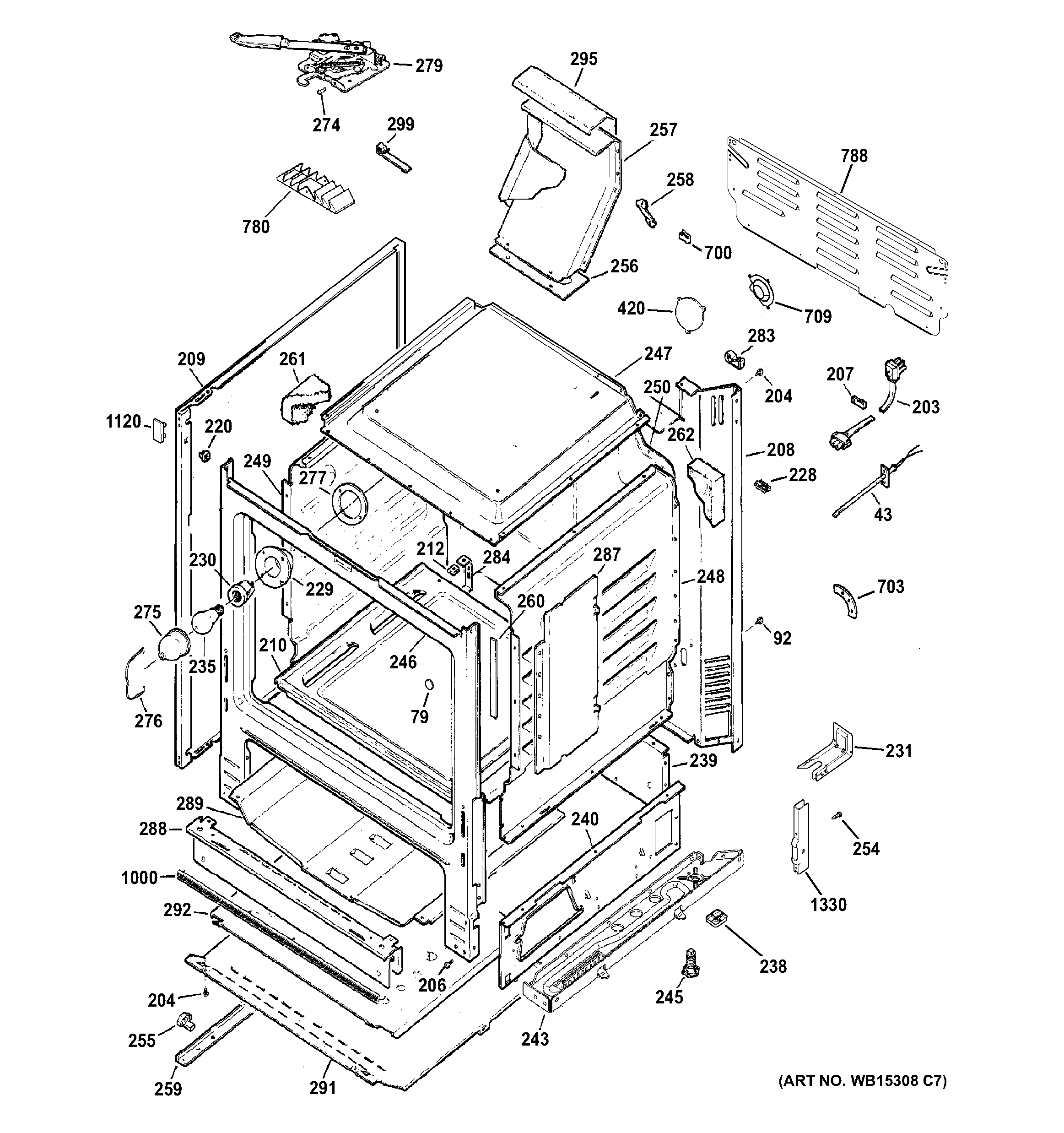 GE JGB640SEF2SS body parts diagram