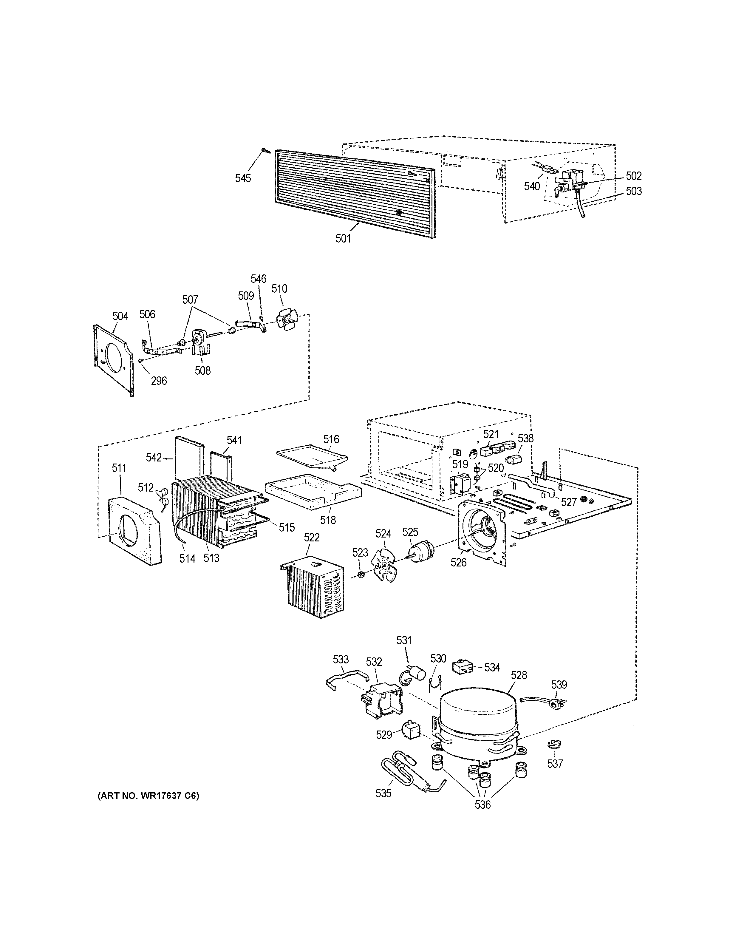 GE BISW42EKC machine compartment diagram