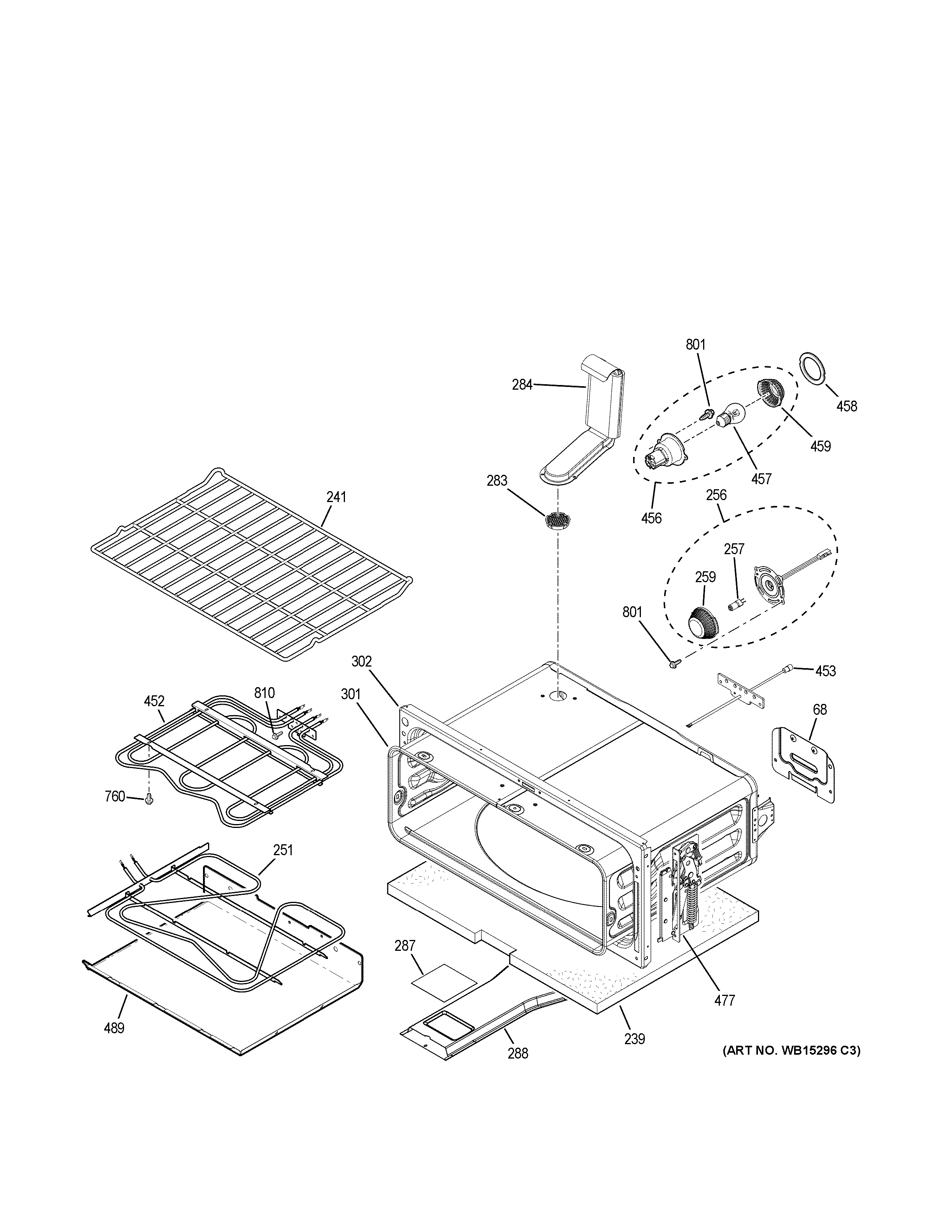 GE PS950SF3SS upper oven diagram