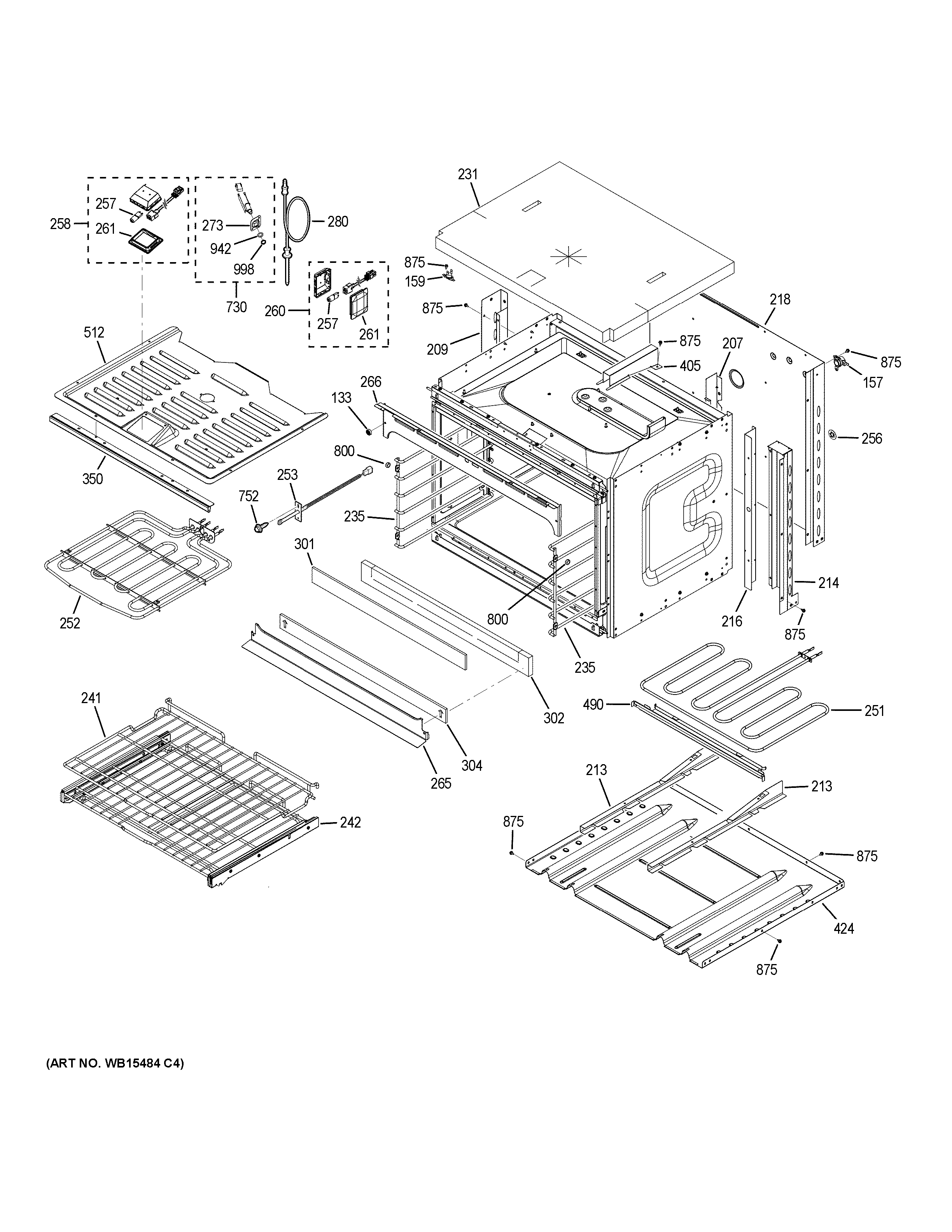 GE PT7550SF1SS lower oven diagram