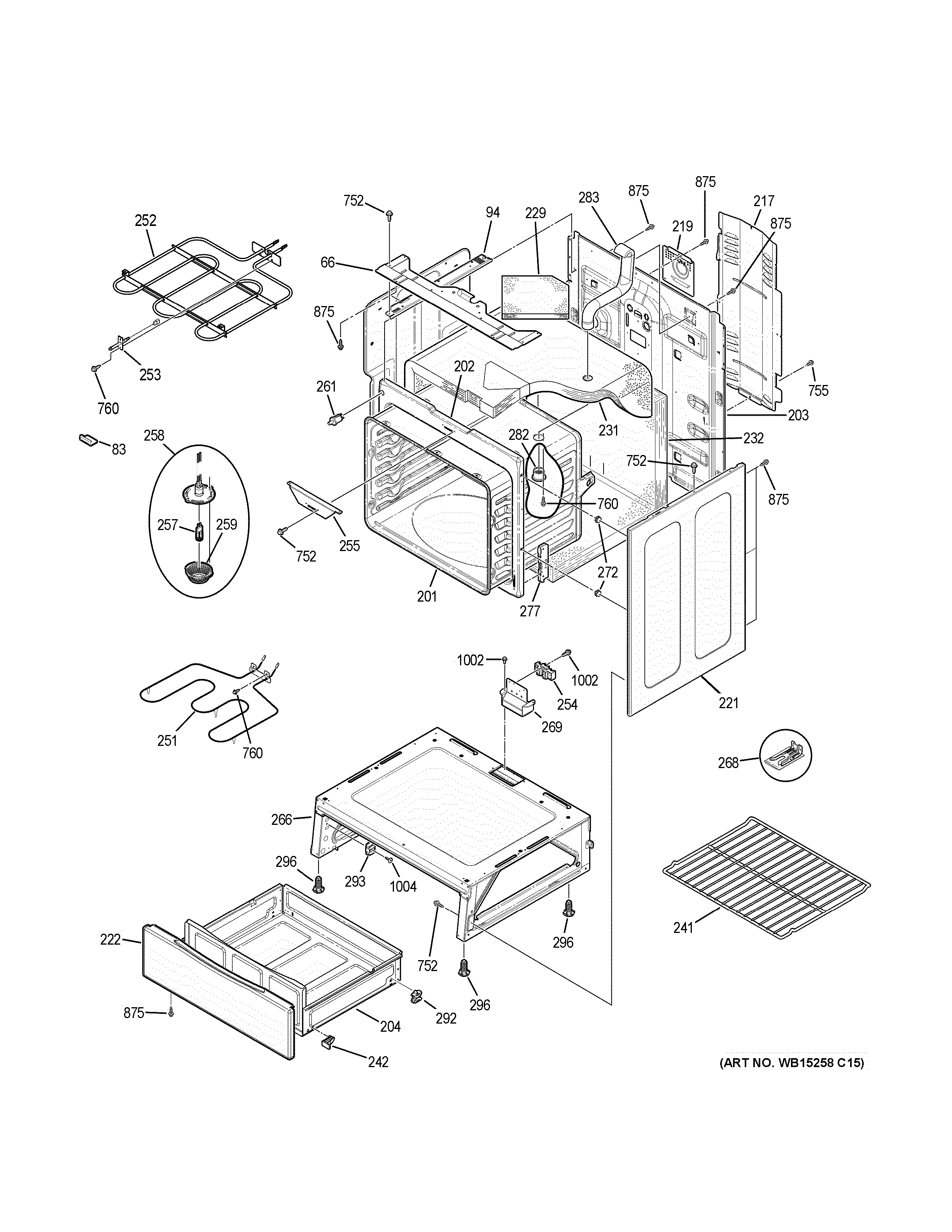 GE JB655DK1CC body parts diagram