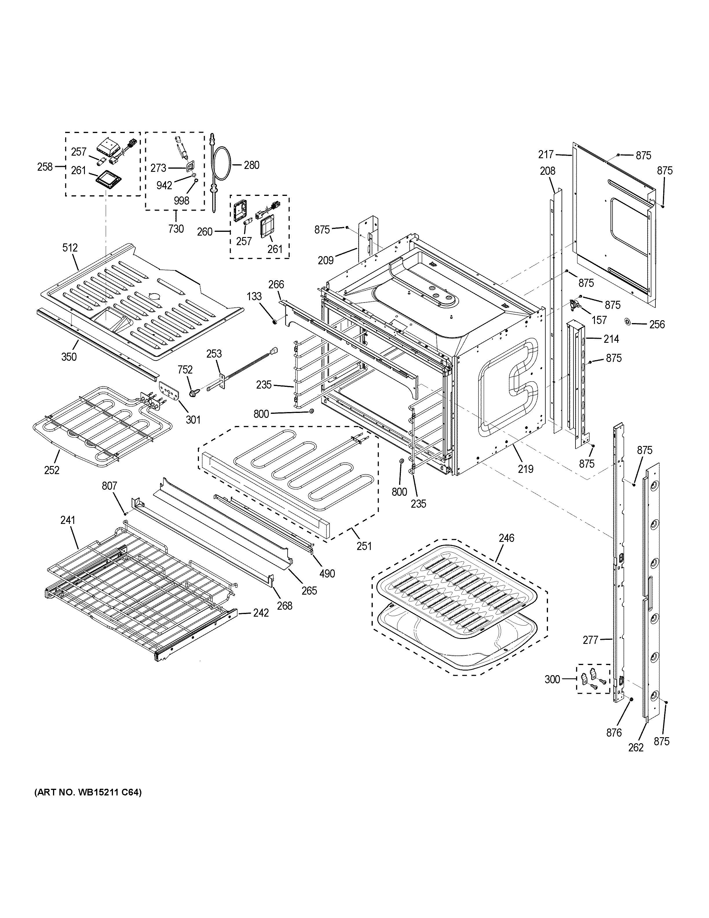 GE ZET9550SH1SS upper oven diagram