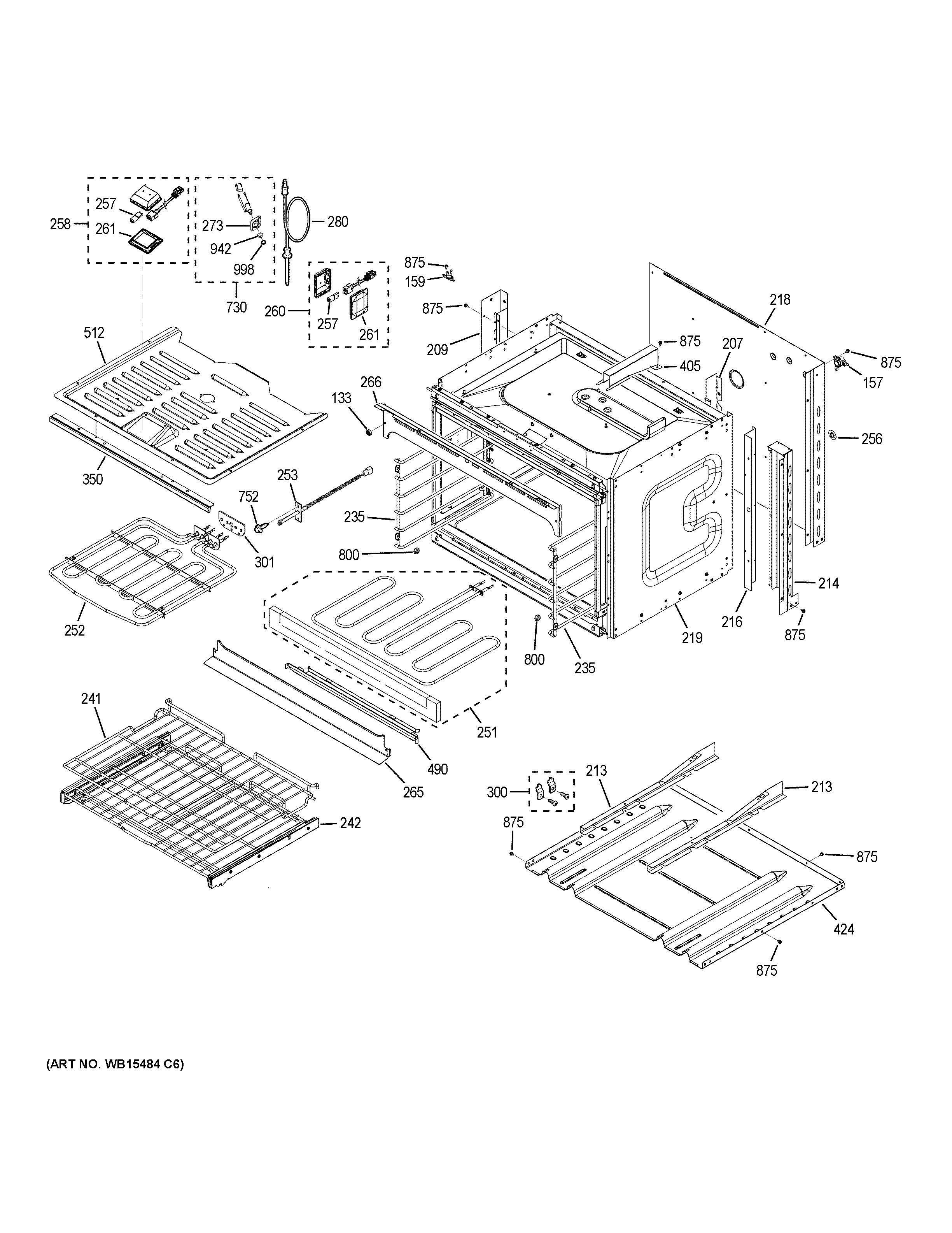 GE PT7550SF6SS lower oven diagram