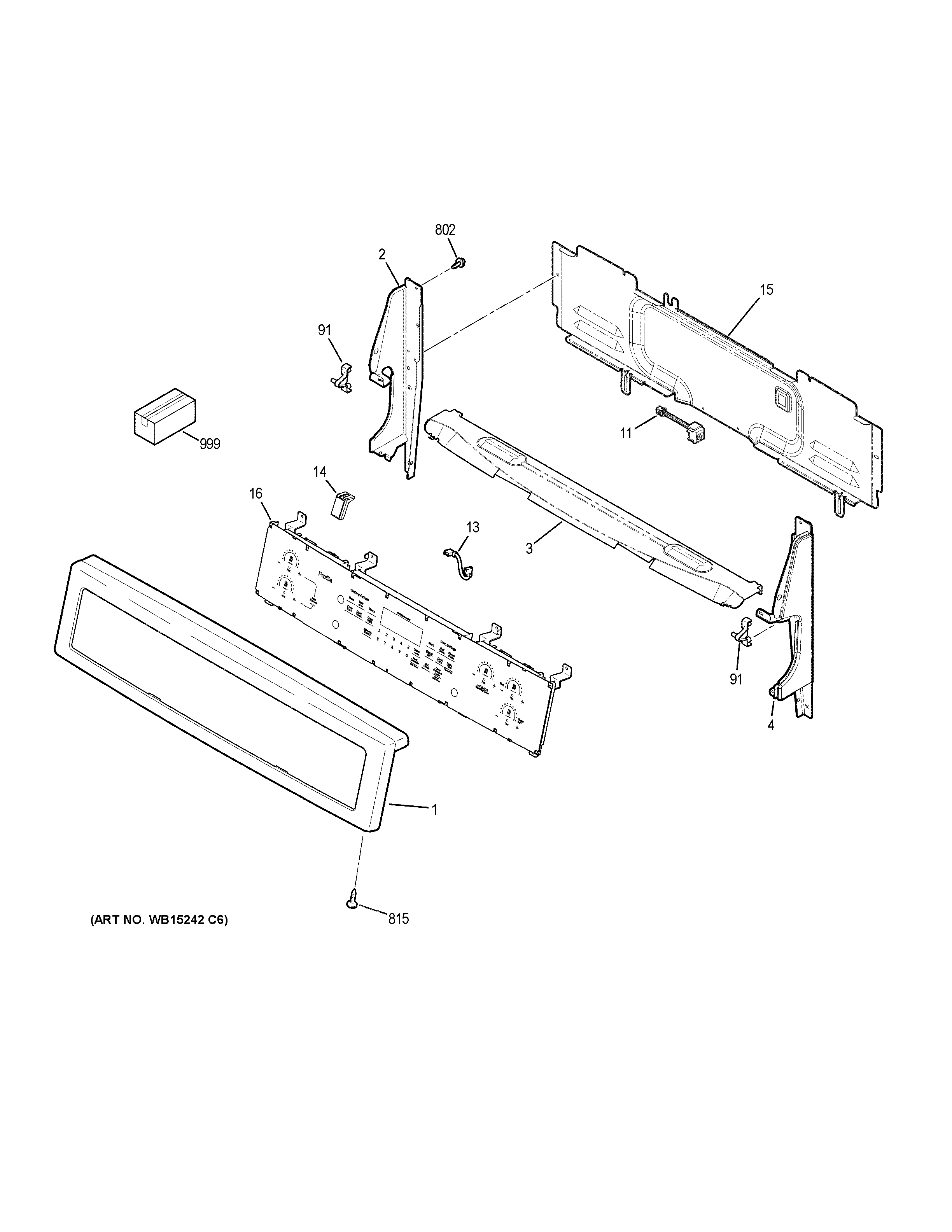 GE PHB920EJ2ES control panel diagram