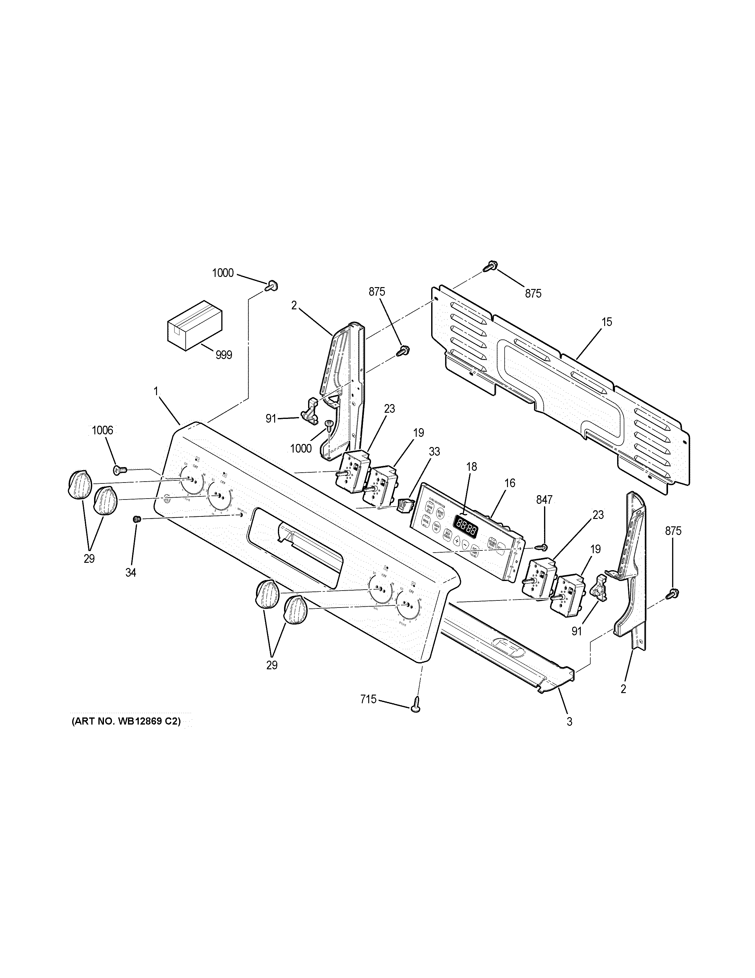 GE JBP23DN1CC control panel diagram