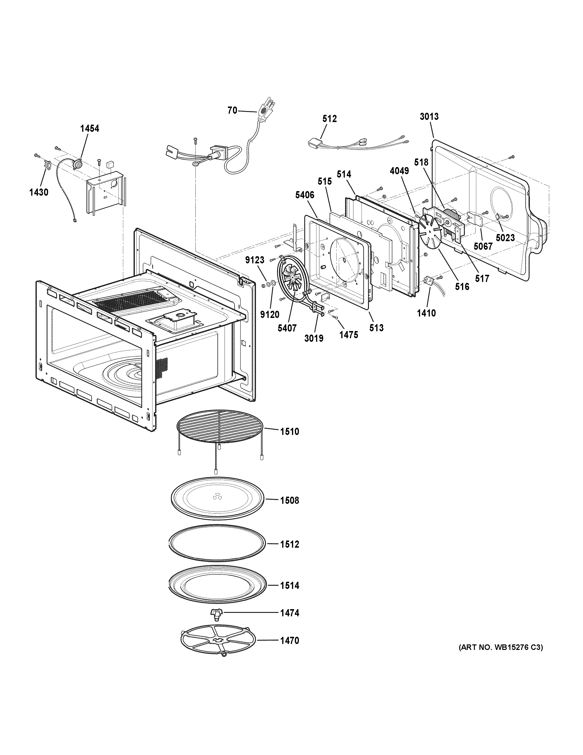 GE PSB9120SF1SS interior parts (1) diagram