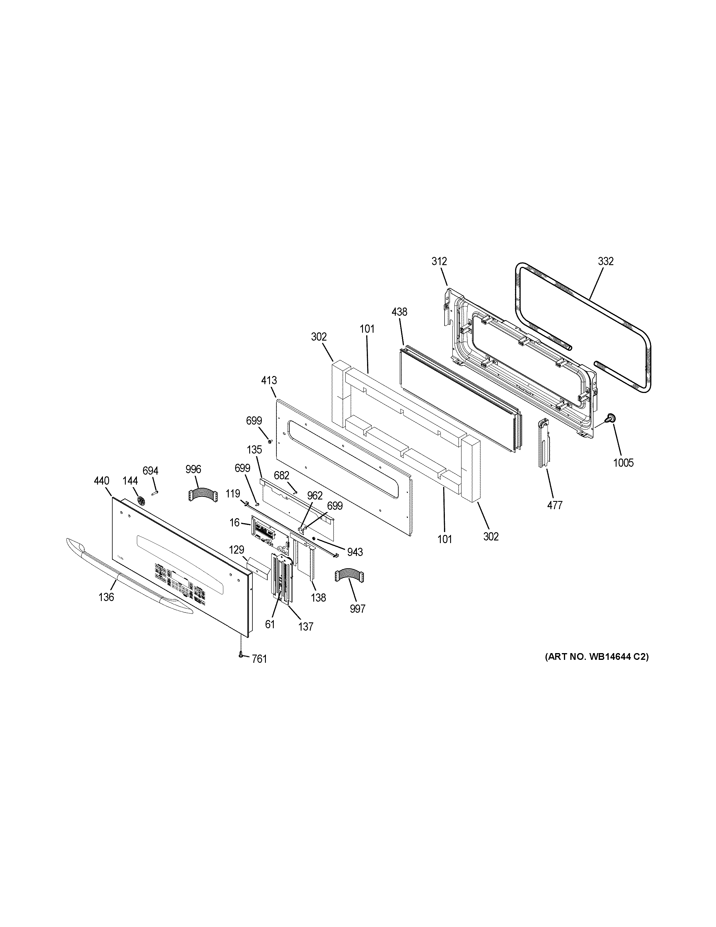 GE PT925DN4BB control panel diagram