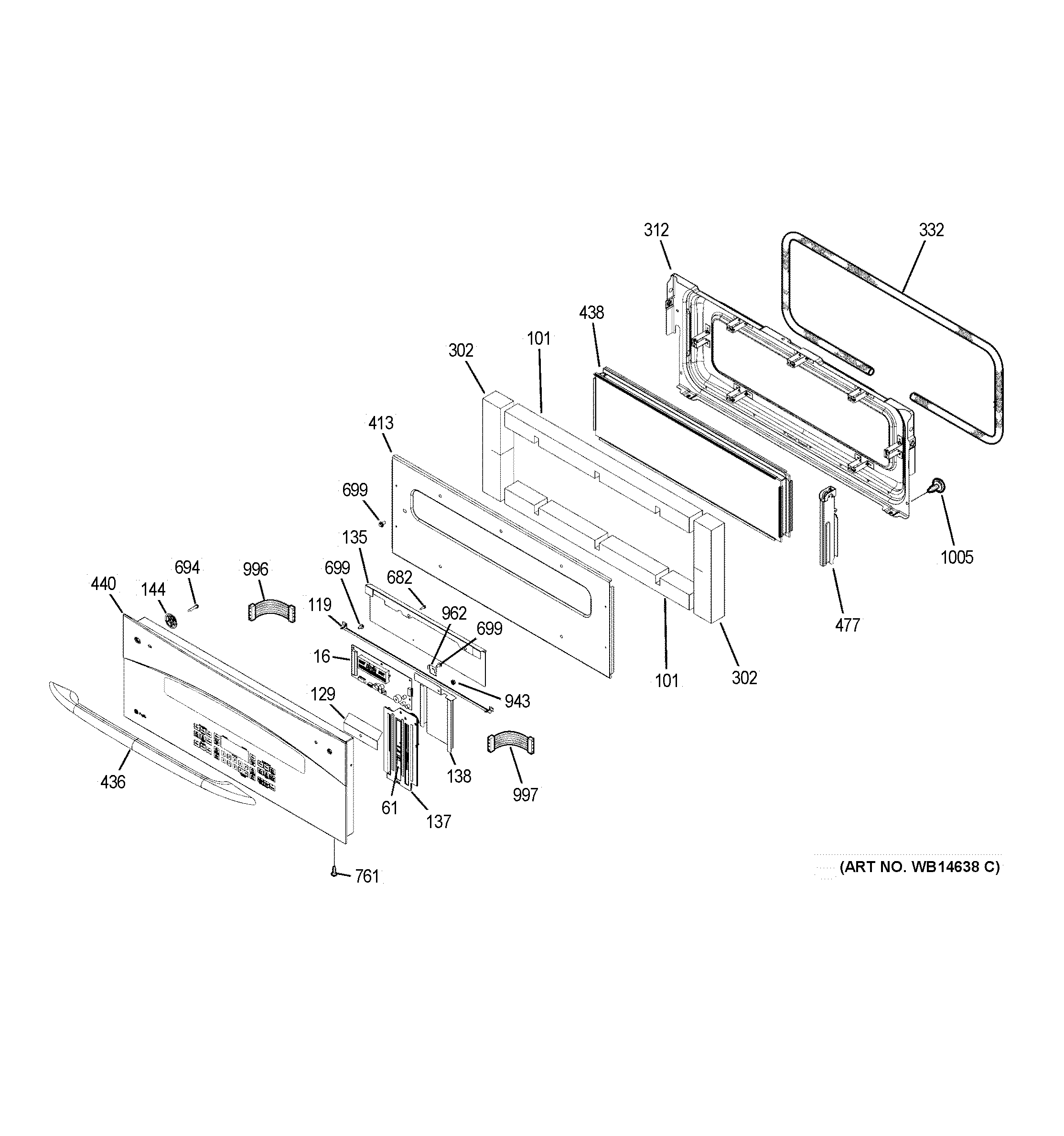 GE PT925SN4SS control panel diagram