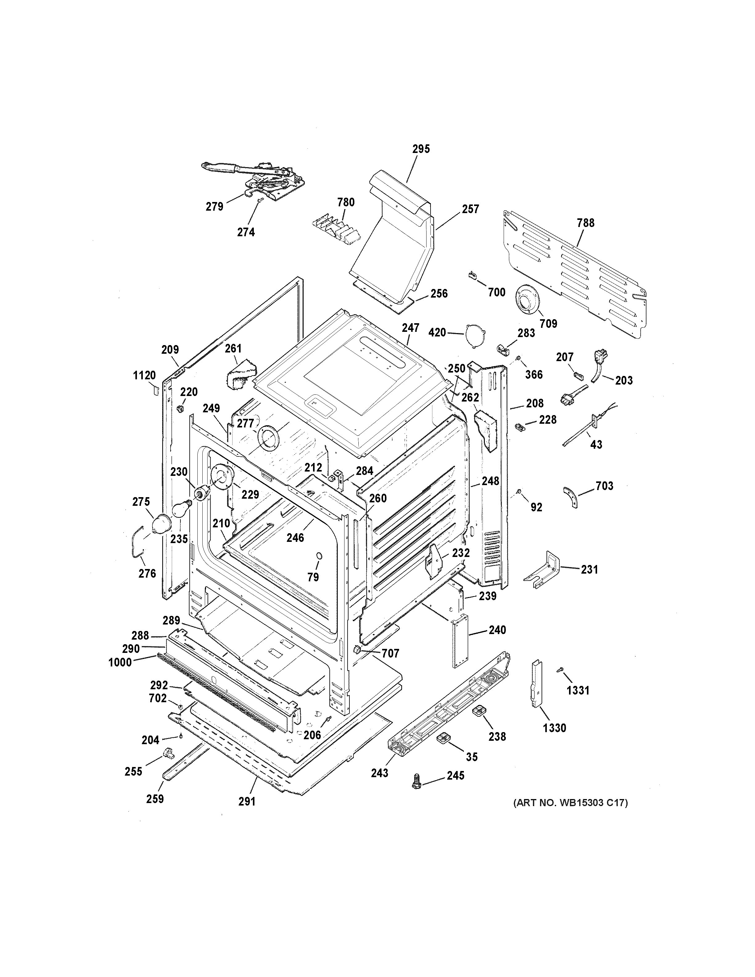 GE JGB635REK1SS body parts diagram