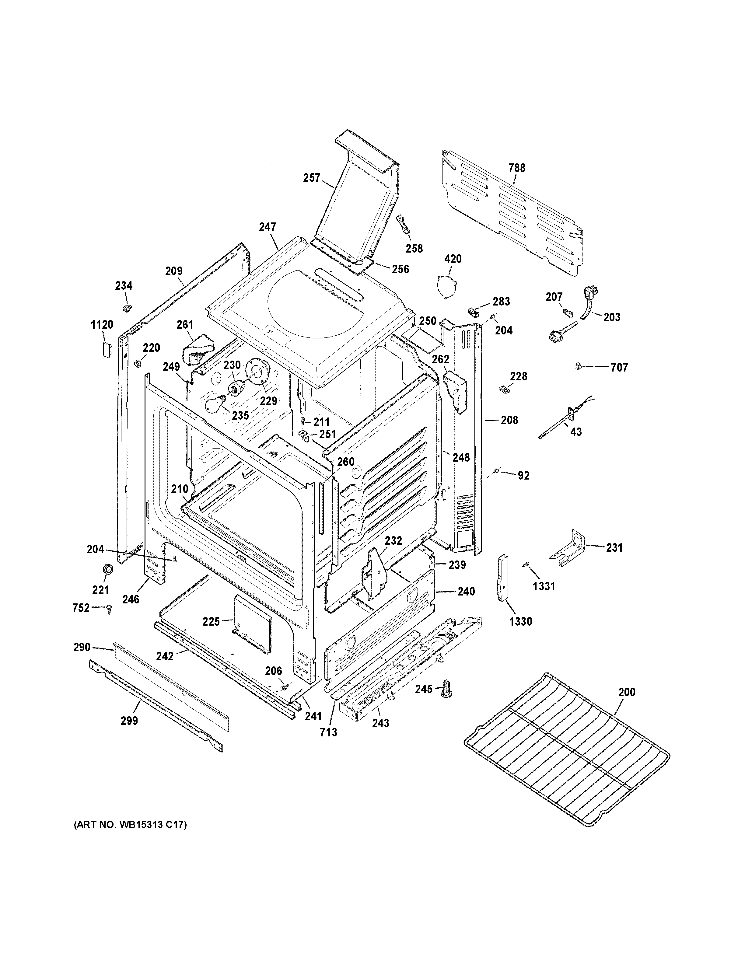 GE JGBS60GEK2SA body parts diagram