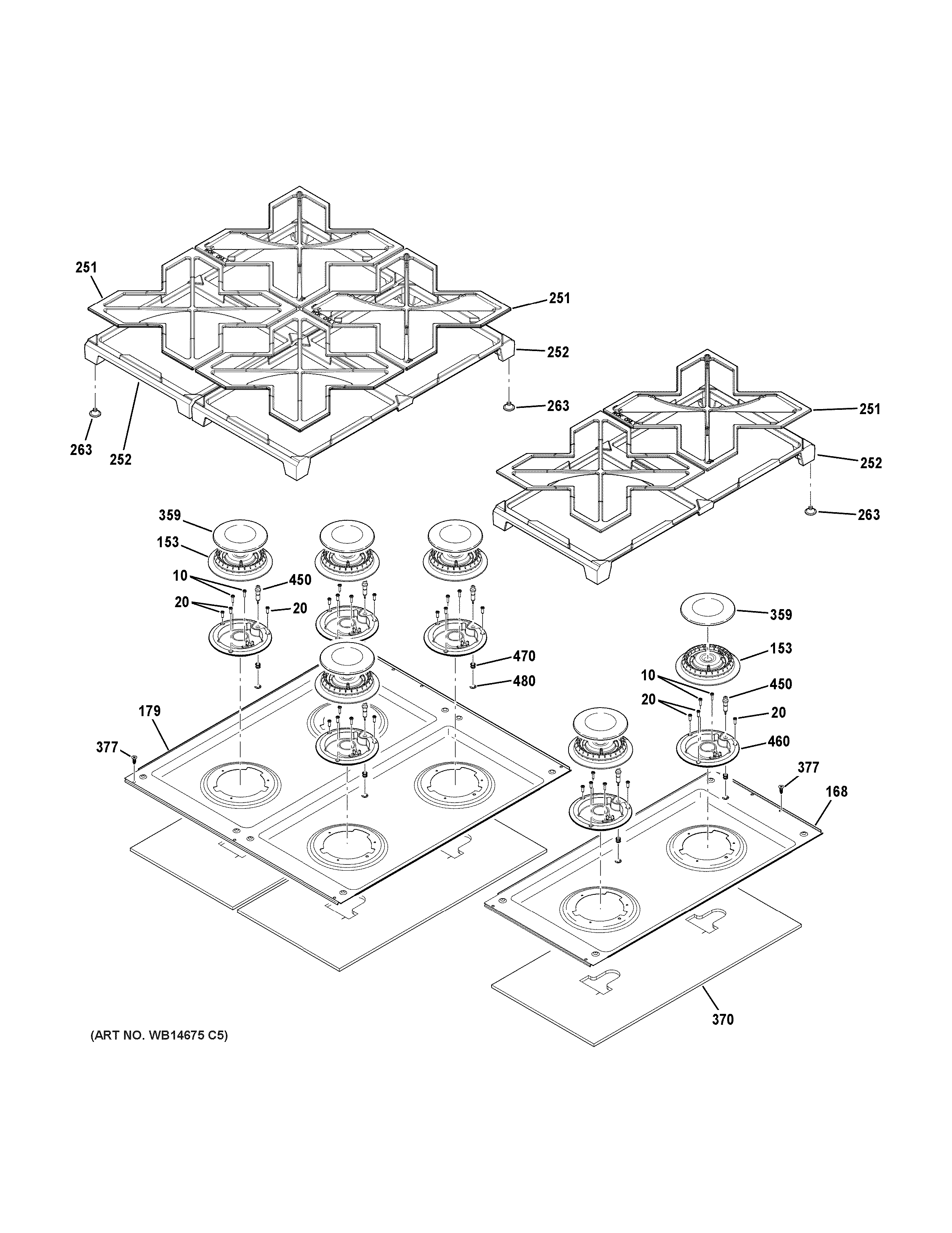 GE ZGP486NRR4SS cooktop diagram