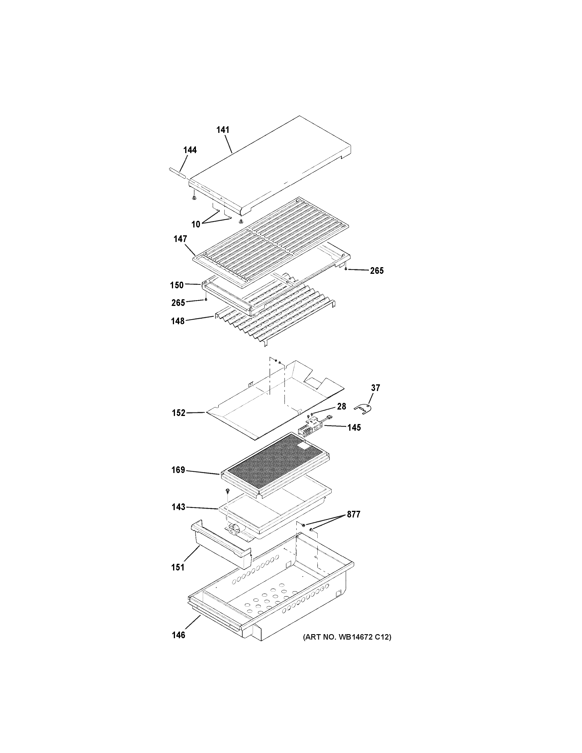 GE ZGP486NRR4SS grill assembly diagram
