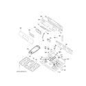 GE JGB750DEF2WW control panel & cooktop diagram