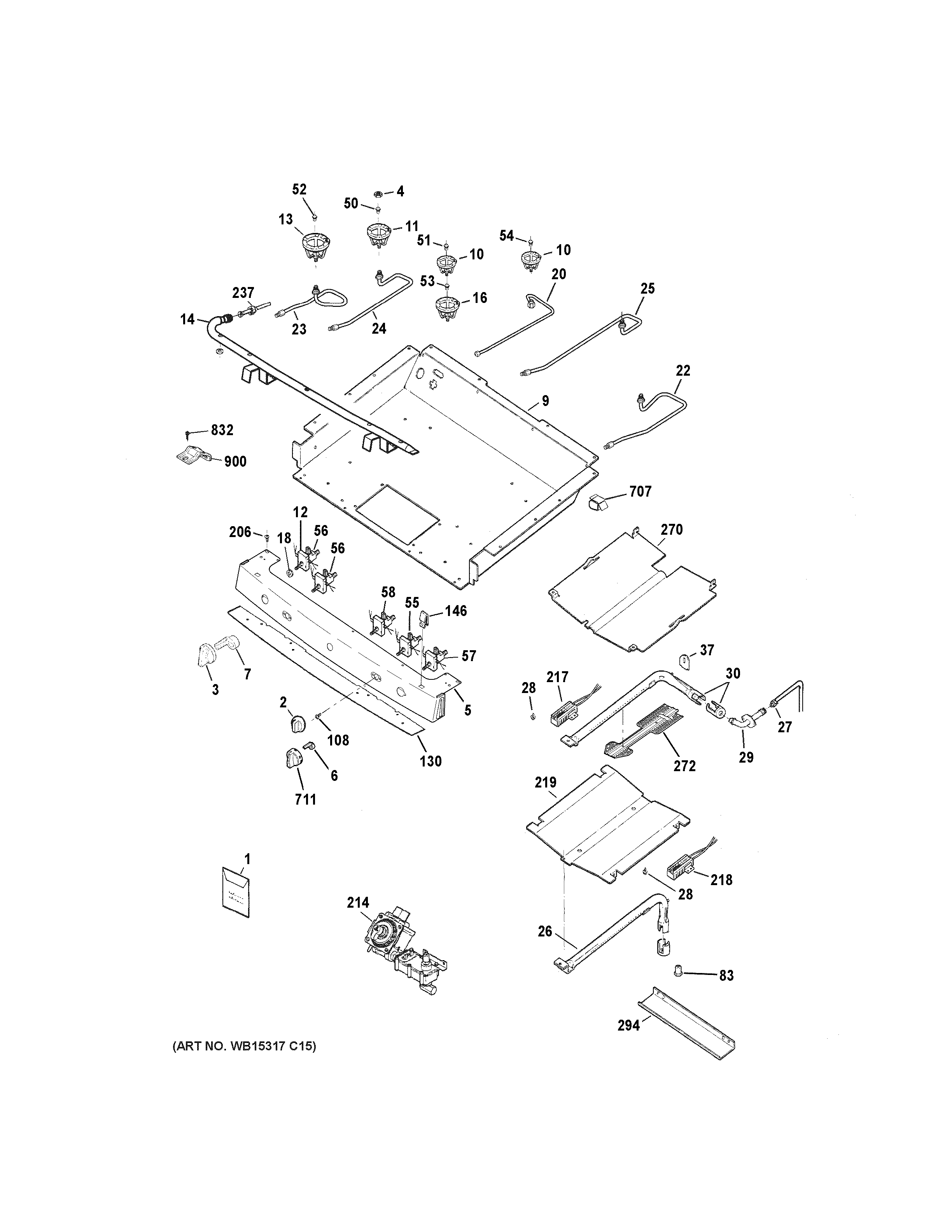 GE JGB750DEF3BB door & drawer parts diagram