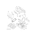 GE JGB750EEF2ES control panel & cooktop diagram