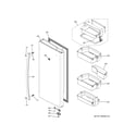 GE PWE23KSKCSS fresh food door - rh diagram