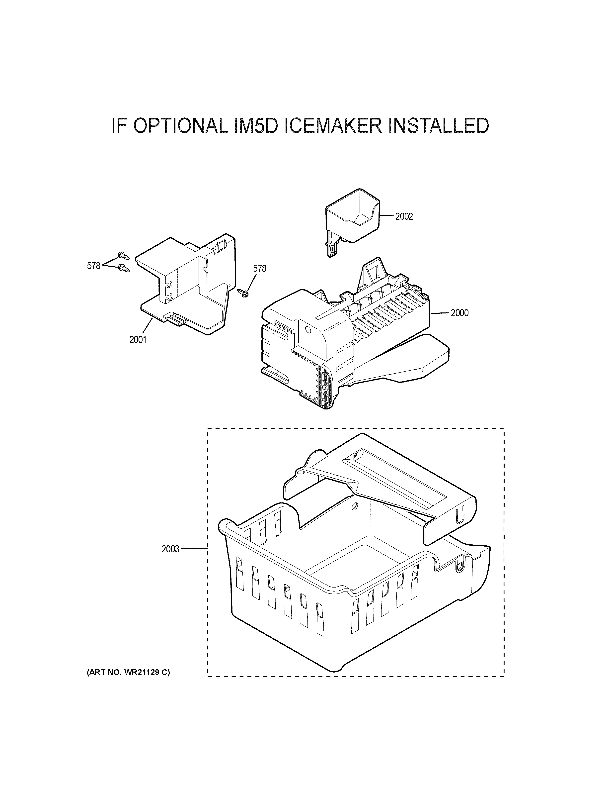 GE GYE22HSKESS optional accessories diagram