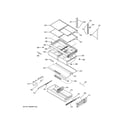 GE ZWE23ESHJSS fresh food shelves diagram