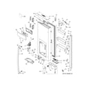 GE PYE22PMKDES dispenser door diagram