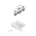 GE GHDT158V00ES lower rack assembly diagram