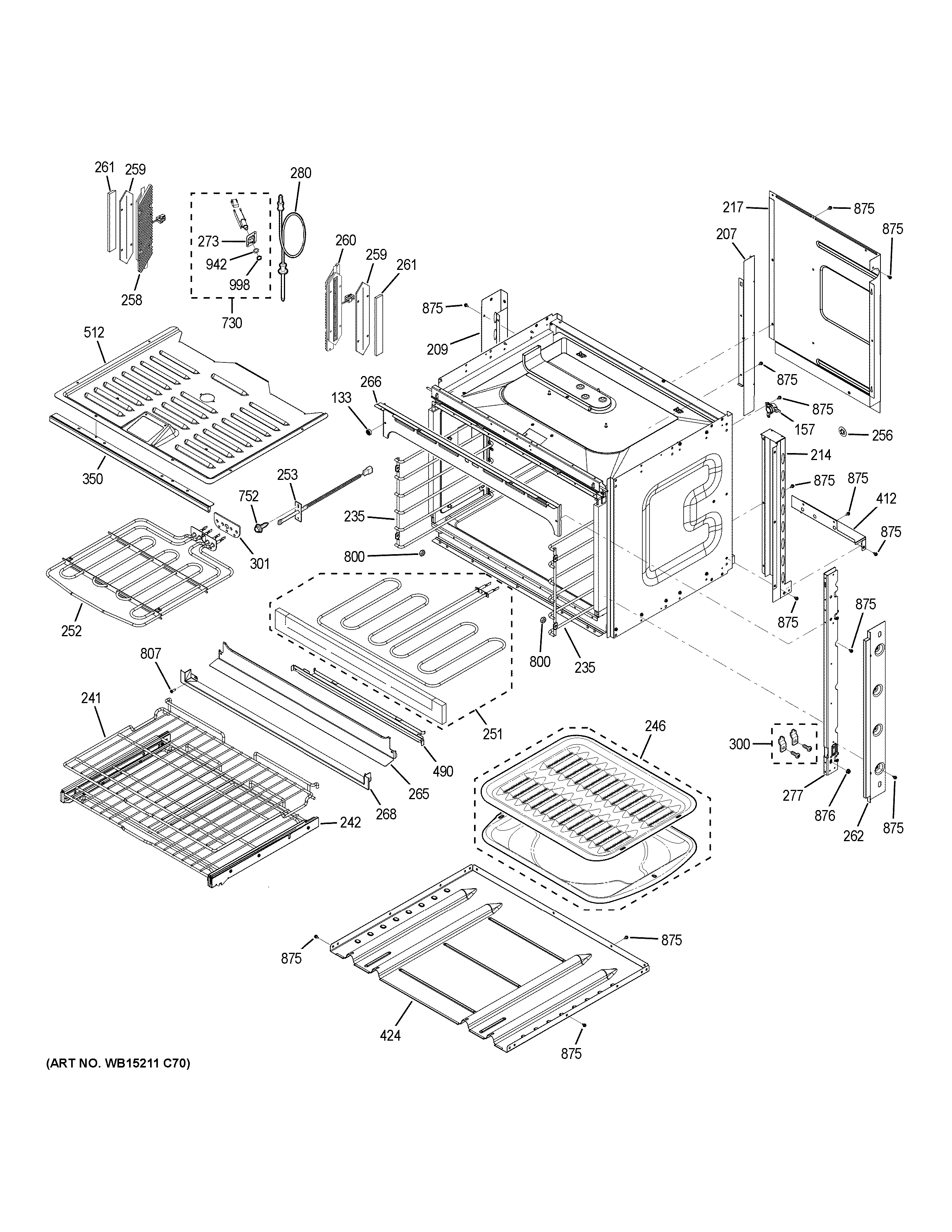 GE ZET1SH1SS body parts diagram