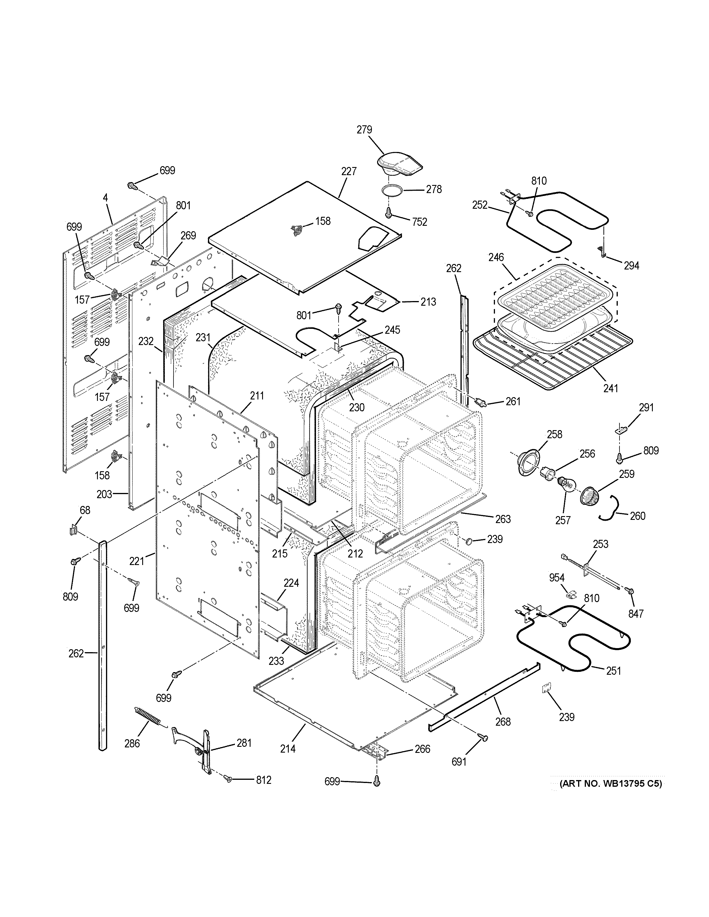 GE JRP28SK3SS body parts diagram