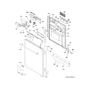 GE ZBD6920P30SS escutcheon & door assembly diagram
