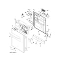 GE GHDT158V50ES escutcheon & door assembly diagram