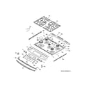 GE JGS750DEF6WW control panel & cooktop diagram