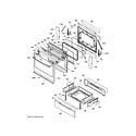 GE JGS750DEF6WW door & drawer parts diagram