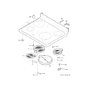 GE JB620RF1SS cooktop diagram