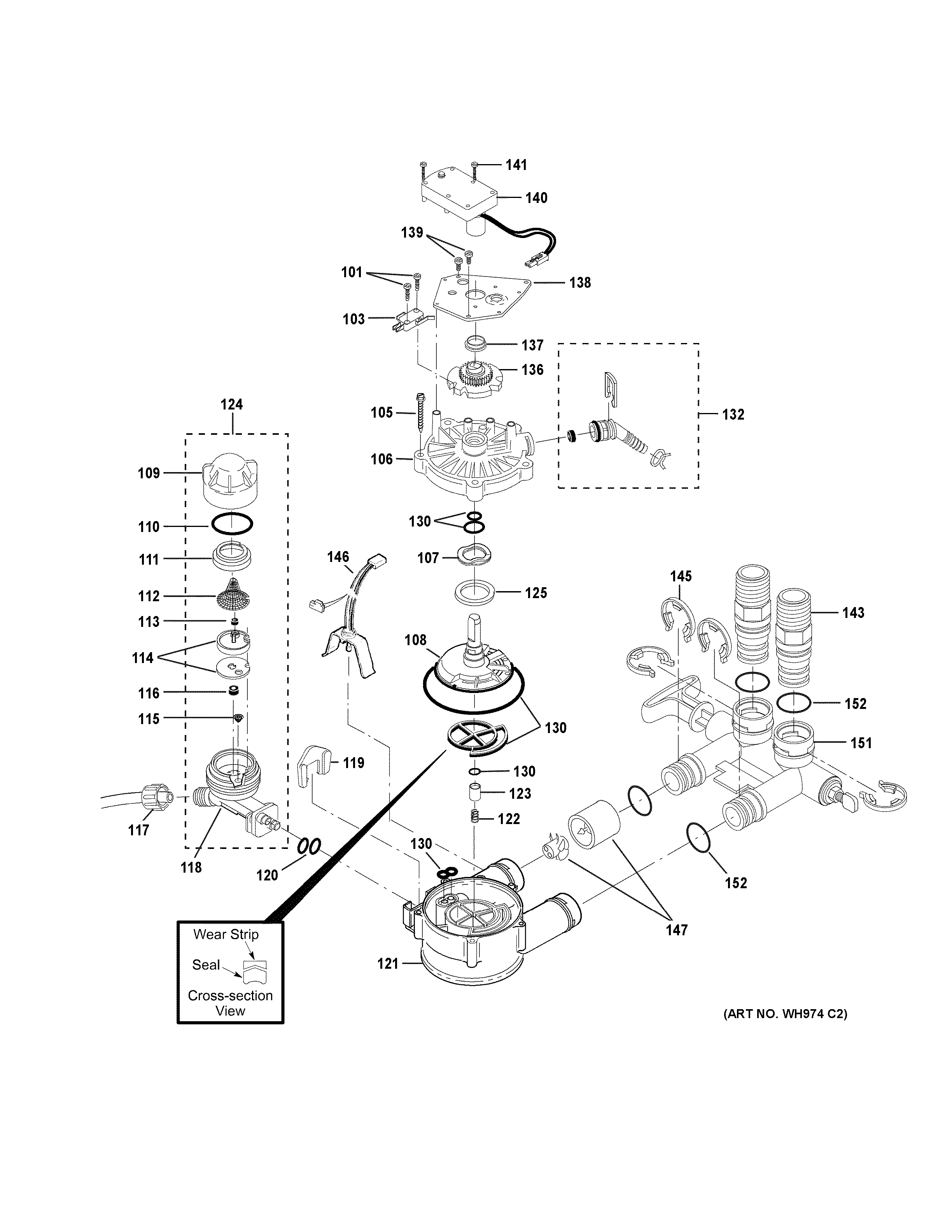 GE GXMH31H00 pump diagram