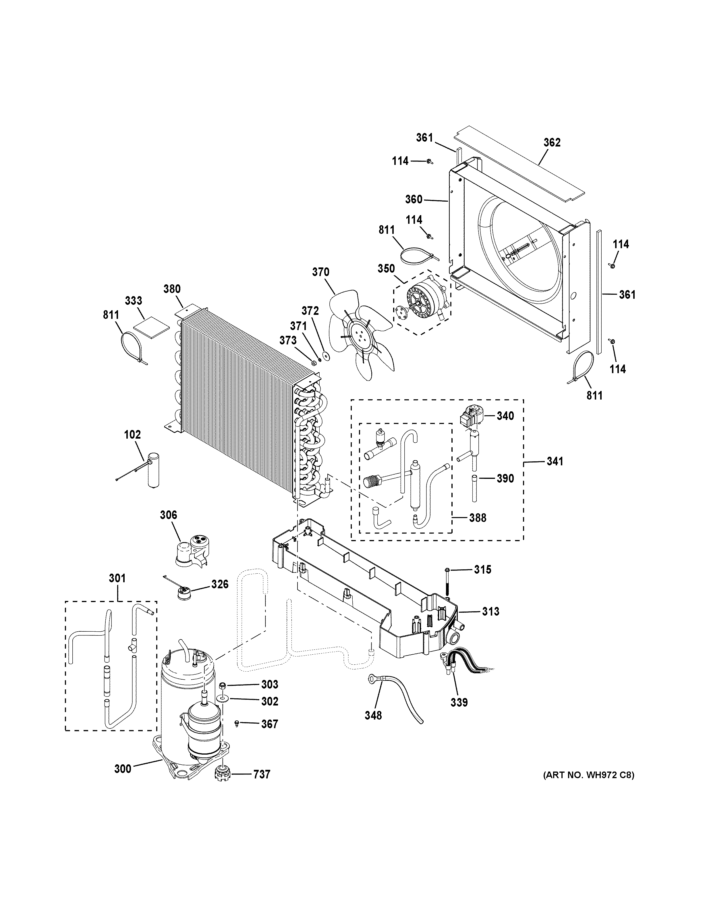GE GEH50DFEJSRA unit parts diagram