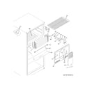 GE GTE18GMHDRES freezer section diagram