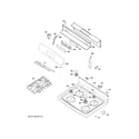 GE JGB640DEF1BB control panel & cooktop diagram