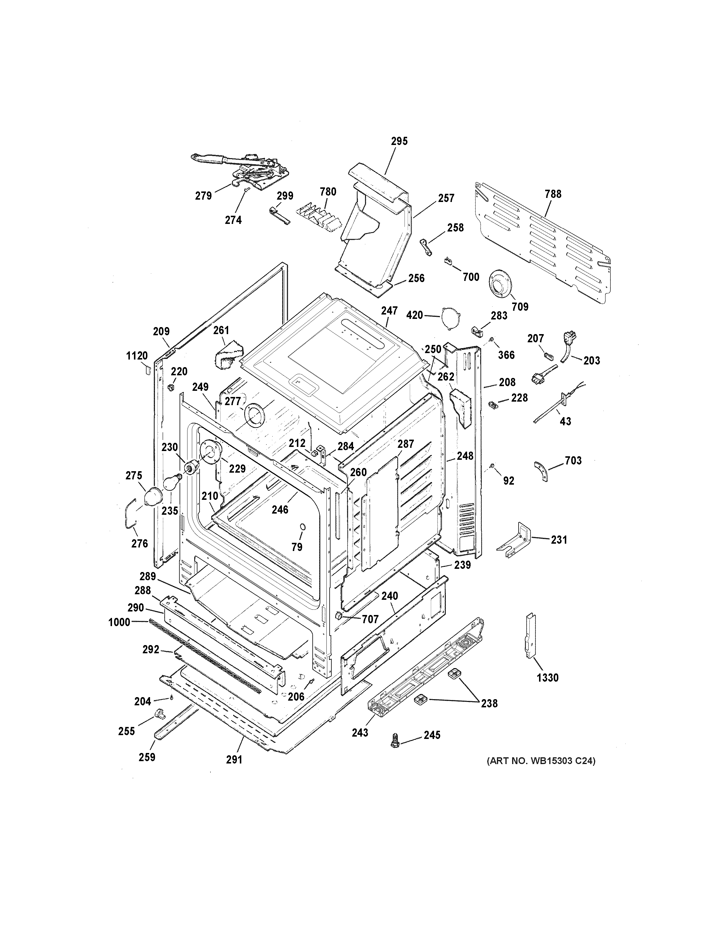 GE JGB650SEF3SS body parts diagram