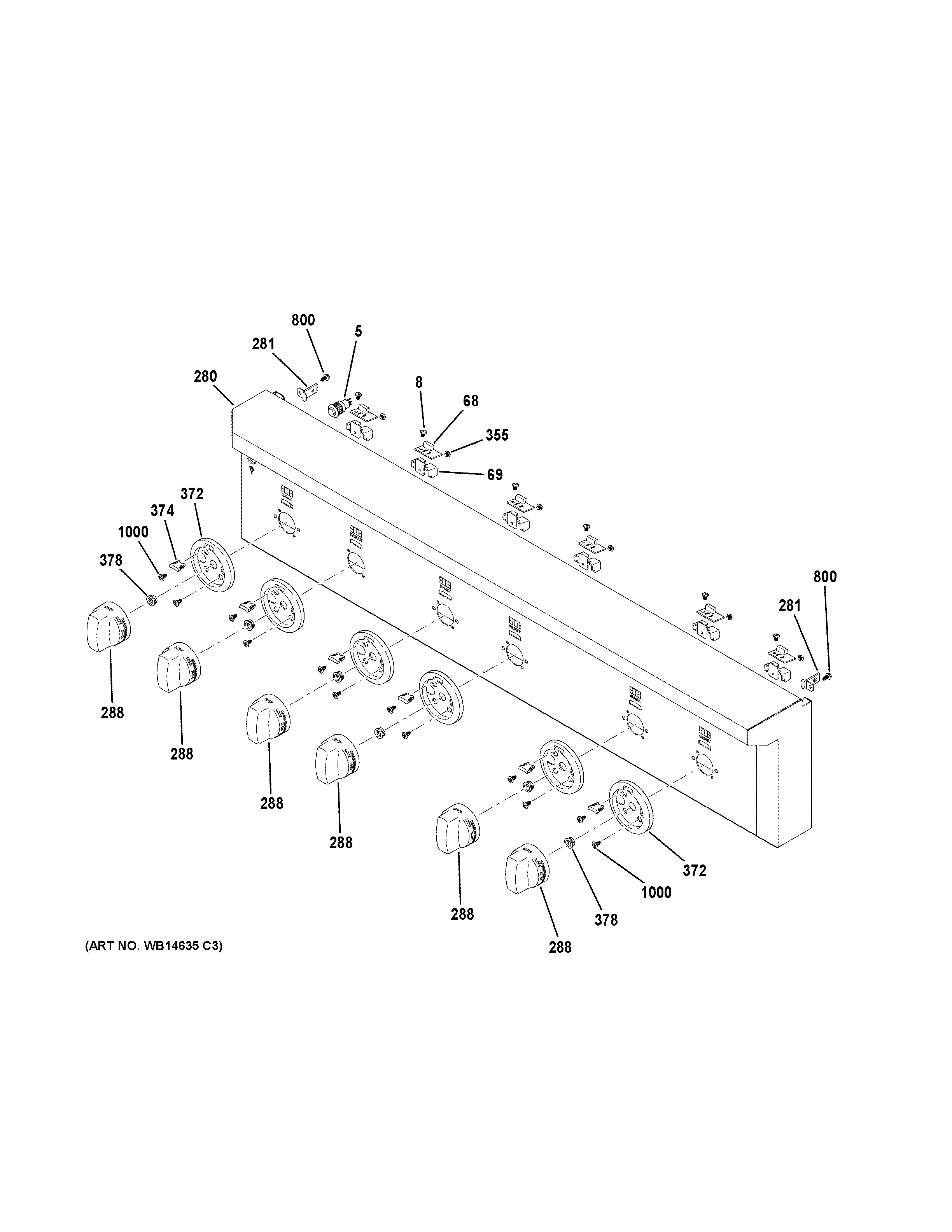 GE ZGU366NP6SS control panel diagram