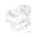 GE JGB700DEJ2WW door & drawer parts diagram