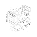 GE JGB720DEJ2WW door & drawer parts diagram