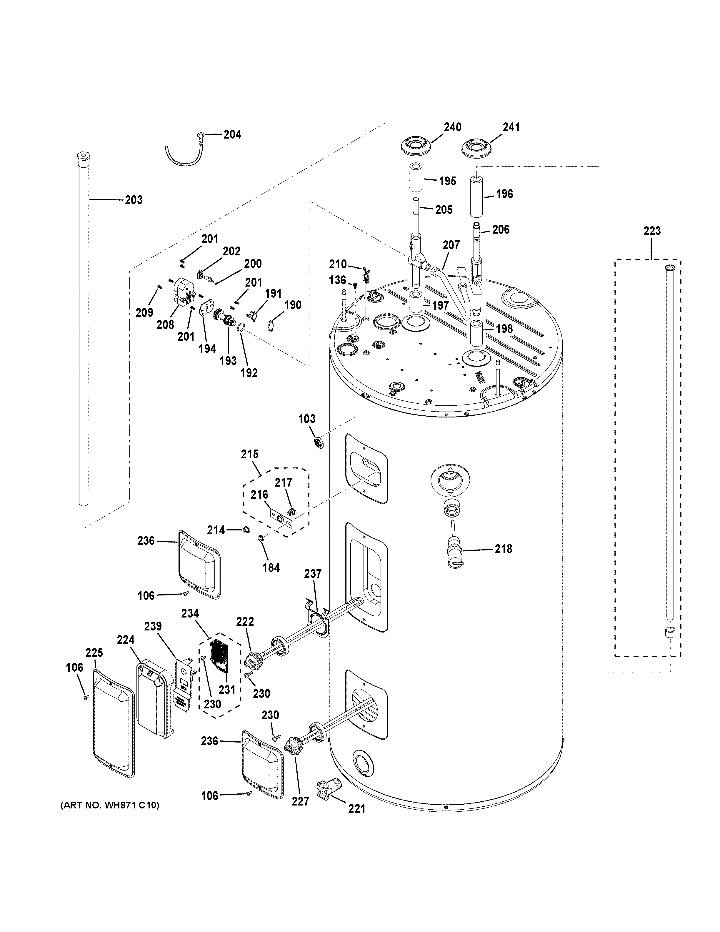 GE GEH80DGEKSCA body parts diagram