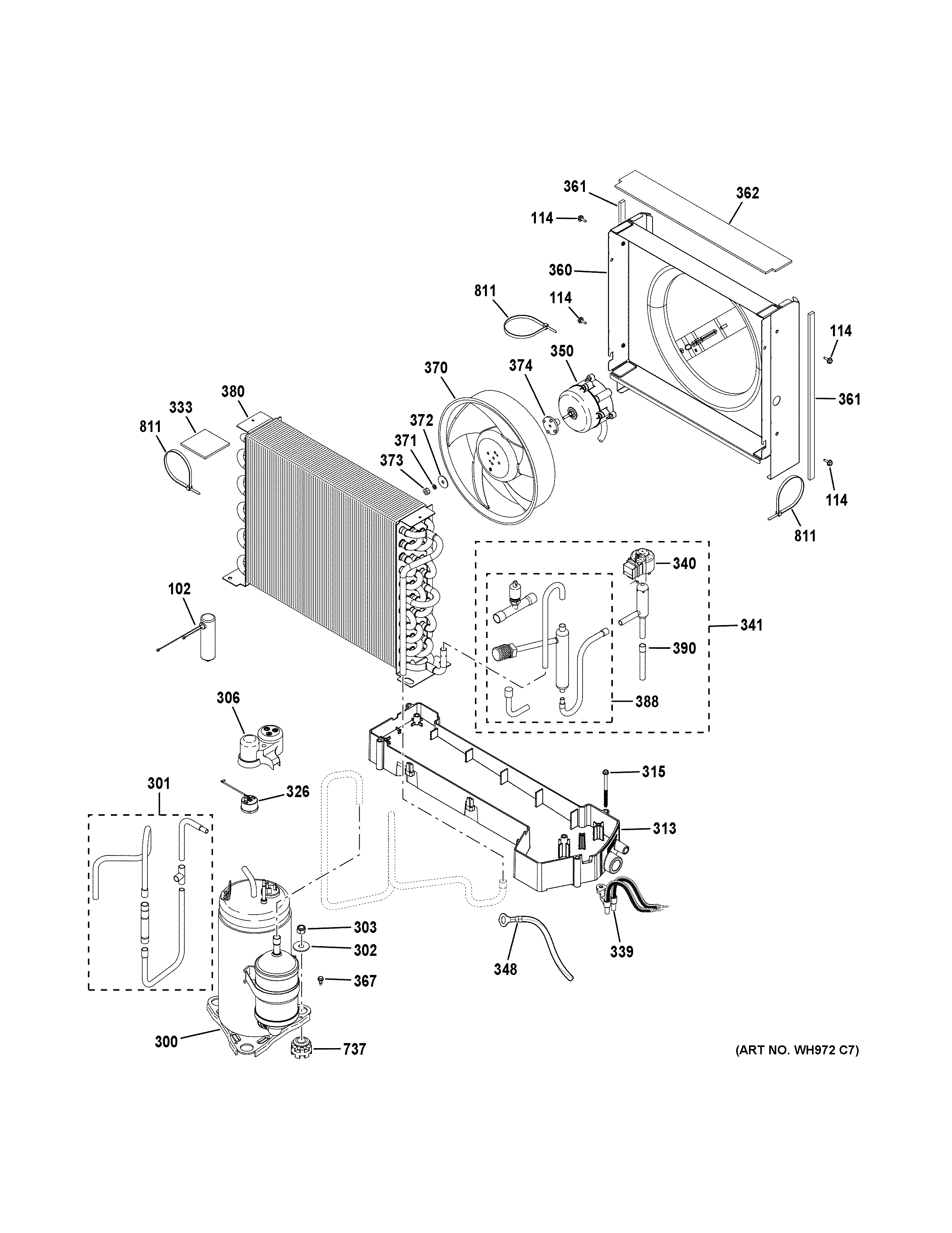 GE GEH80DGEKSCA unit parts diagram